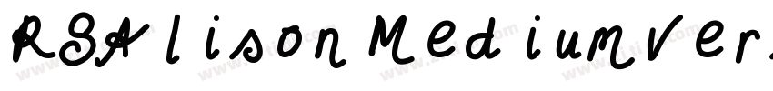 RSAlison MediumVersi字体转换